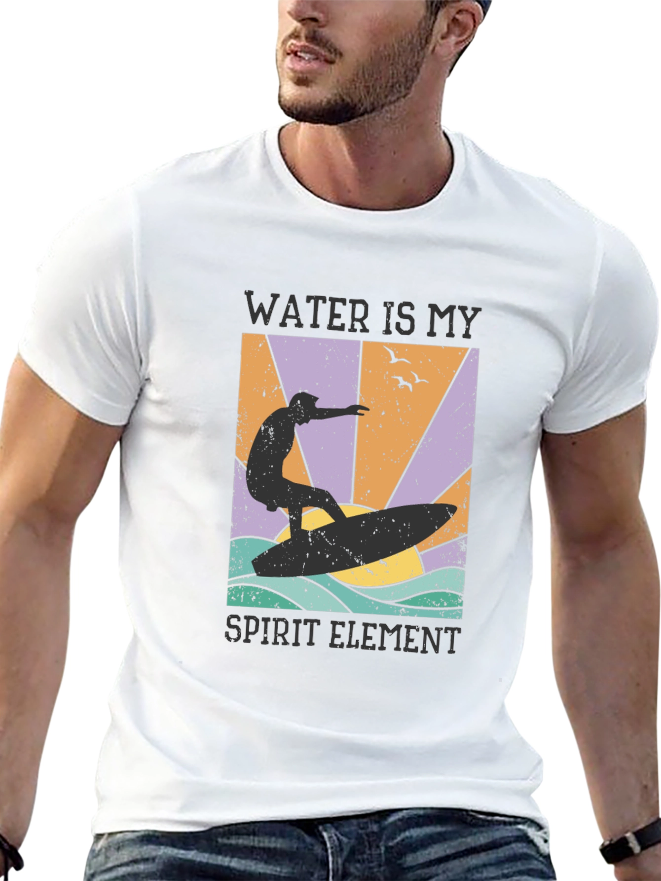 Water Is My Spirit Element Black T-Shirt