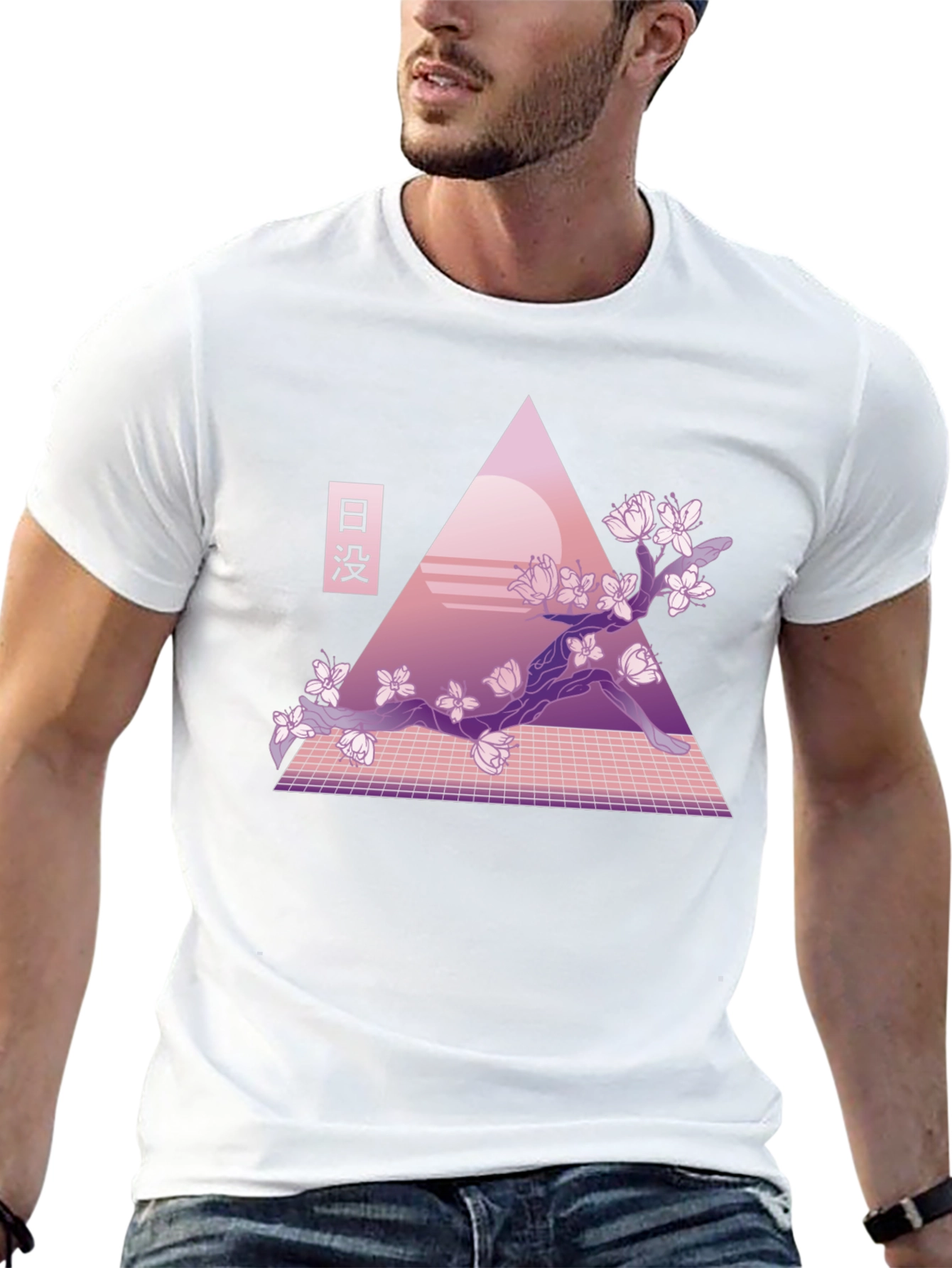 Aesthetic Sunset Triangle Tee