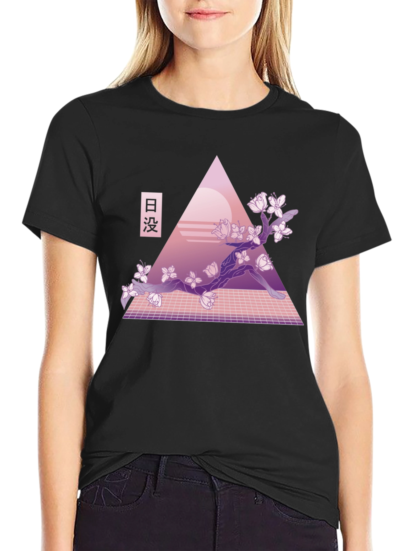 Aesthetic Sunset Triangle Tee