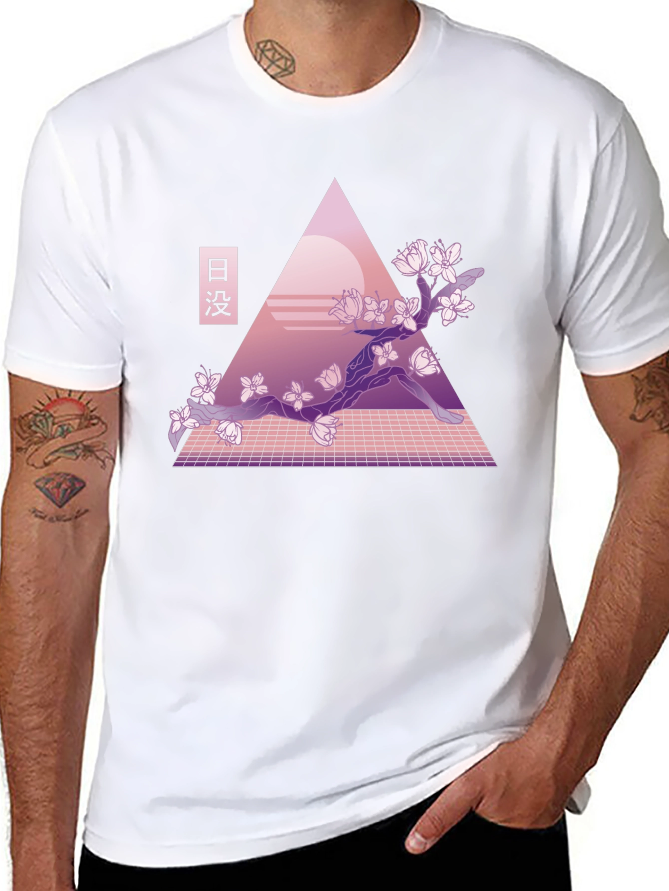 Aesthetic Sunset Triangle Tee