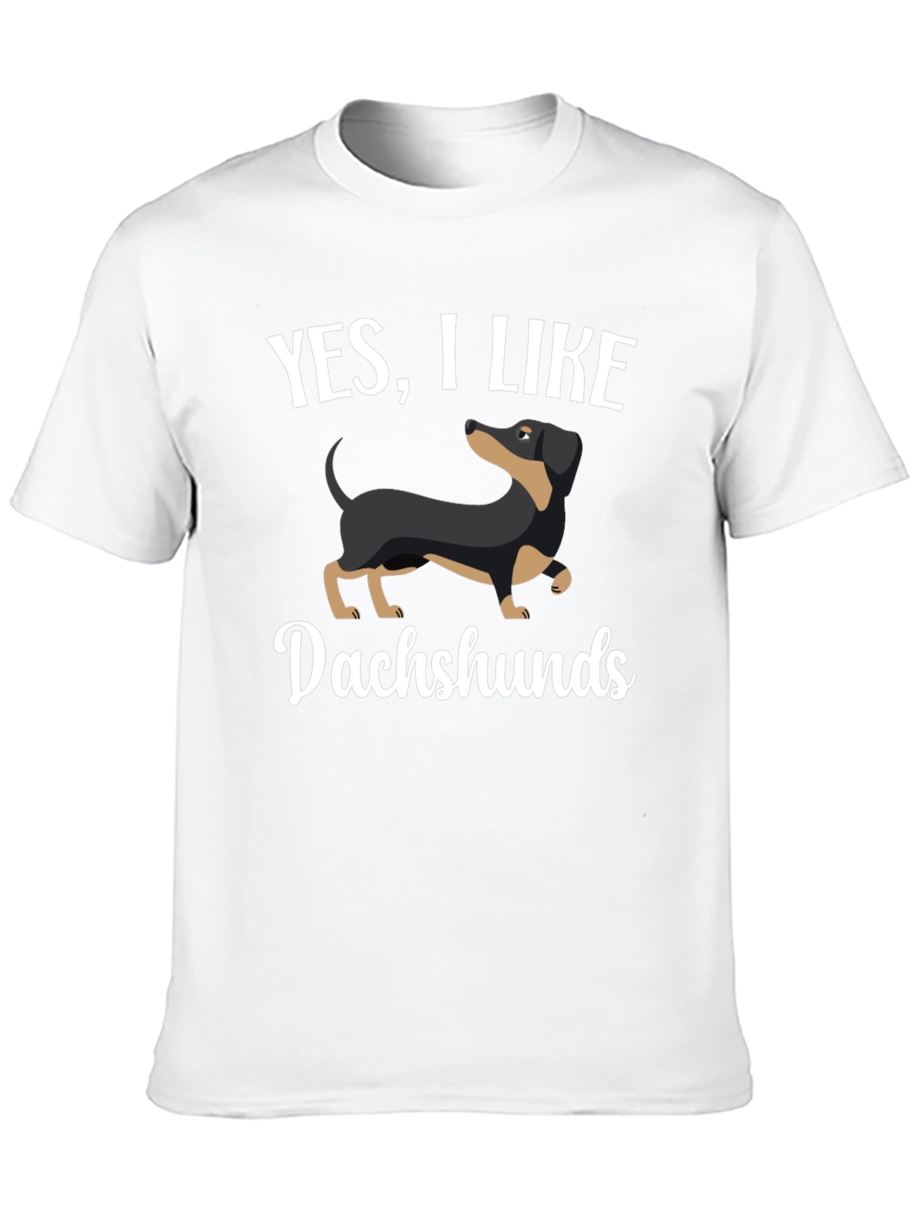 Dachshund Lover Graphic Tee - Black Cotton