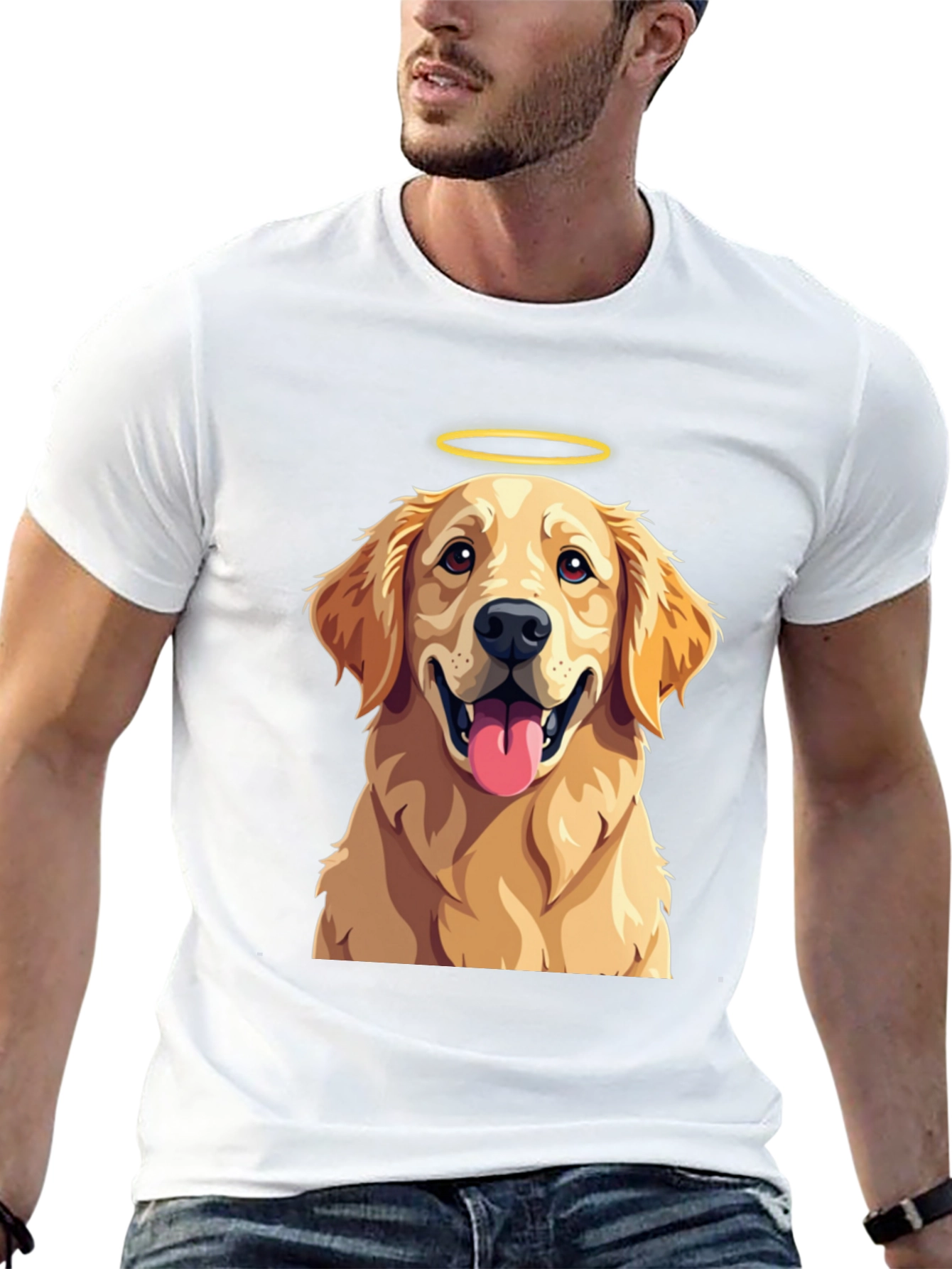 Angel Golden Retriever T-Shirt - Cute Dog Tee