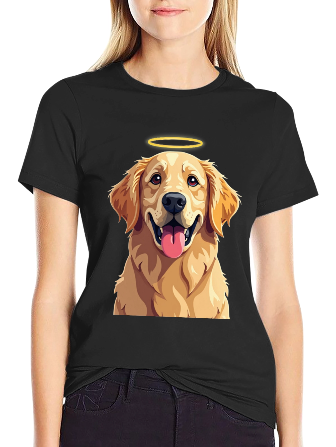 Angel Golden Retriever T-Shirt - Cute Dog Tee