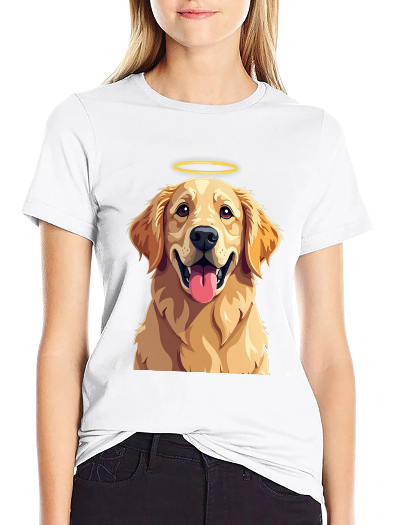 Angel Golden Retriever T-Shirt - Cute Dog Tee