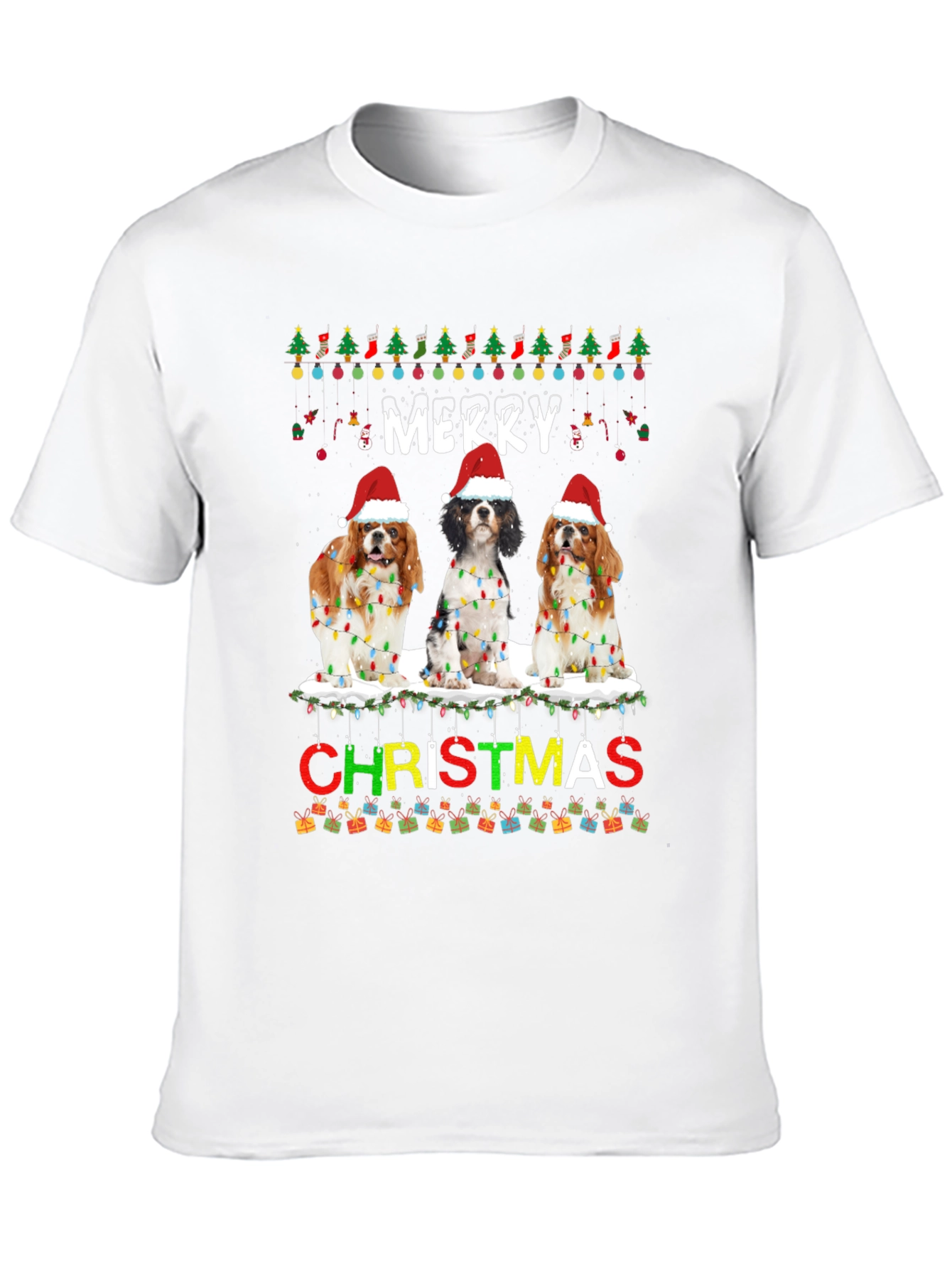 Merry Christmas Cavalier Spaniel T-Shirt