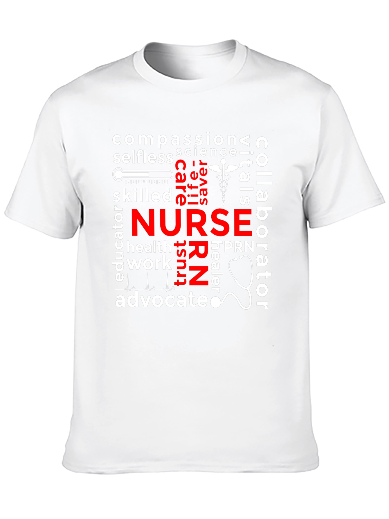 Nurse Word Cloud T-Shirt - Healthcare Apparel