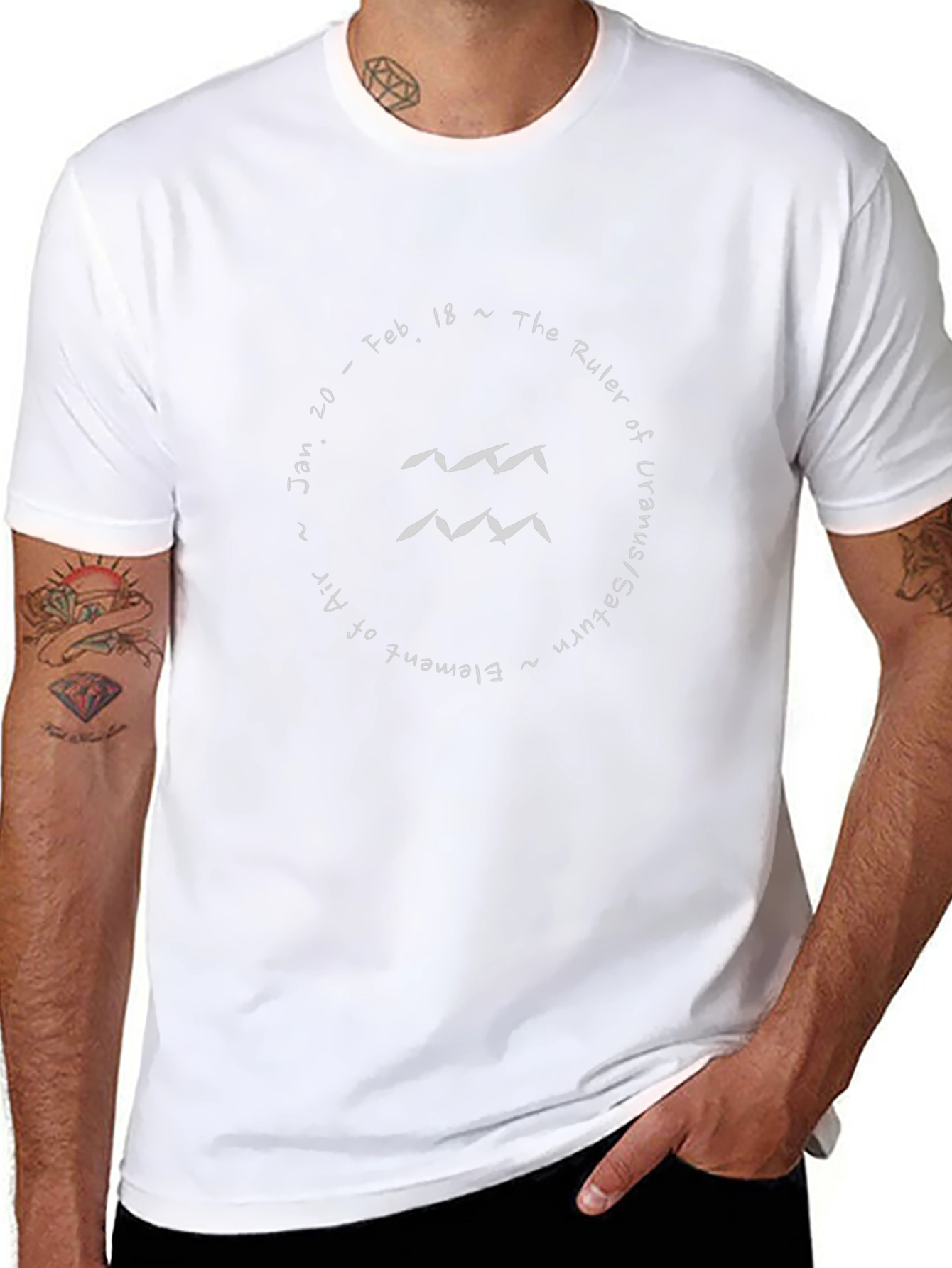 Aquarius Zodiac T-Shirt - Element of Air