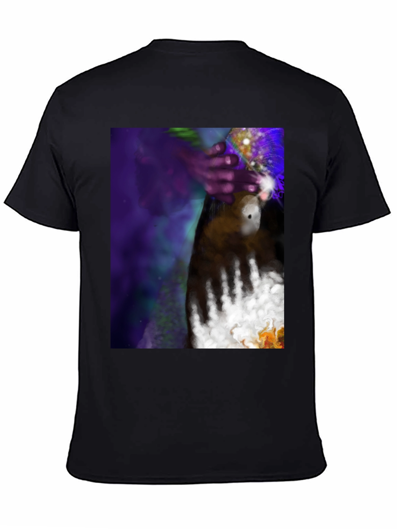 Abstract Hand Art Tee - Black