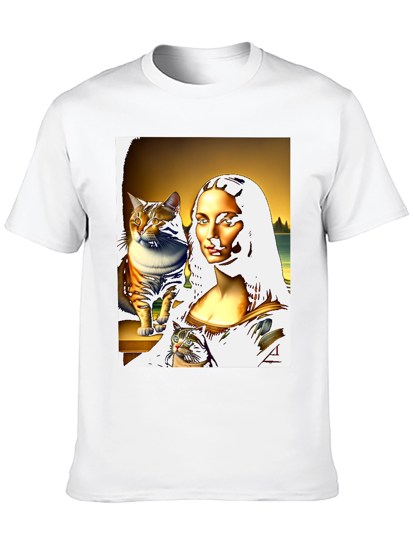 Mona Lisa Cat T-Shirt