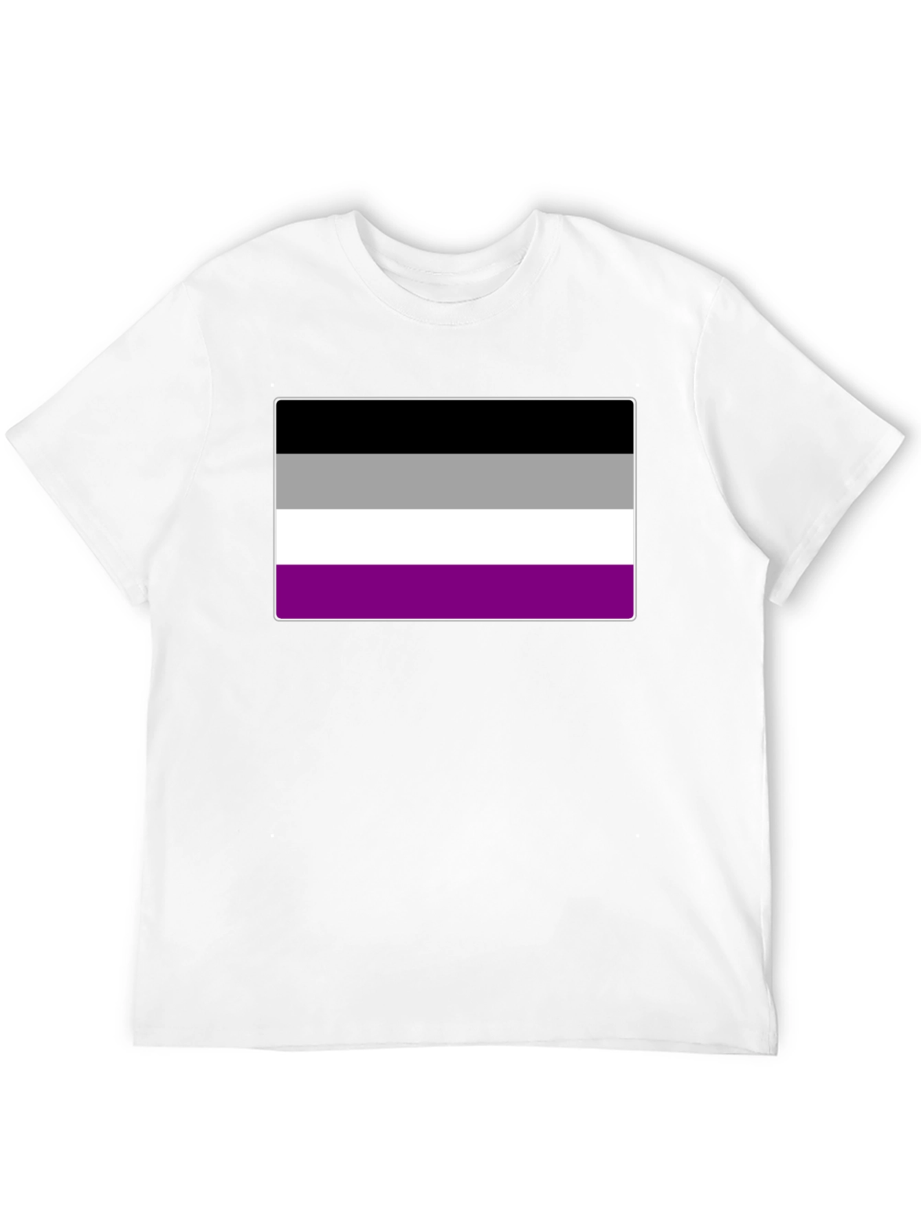 Asexual Pride Flag Graphic Tee - Black