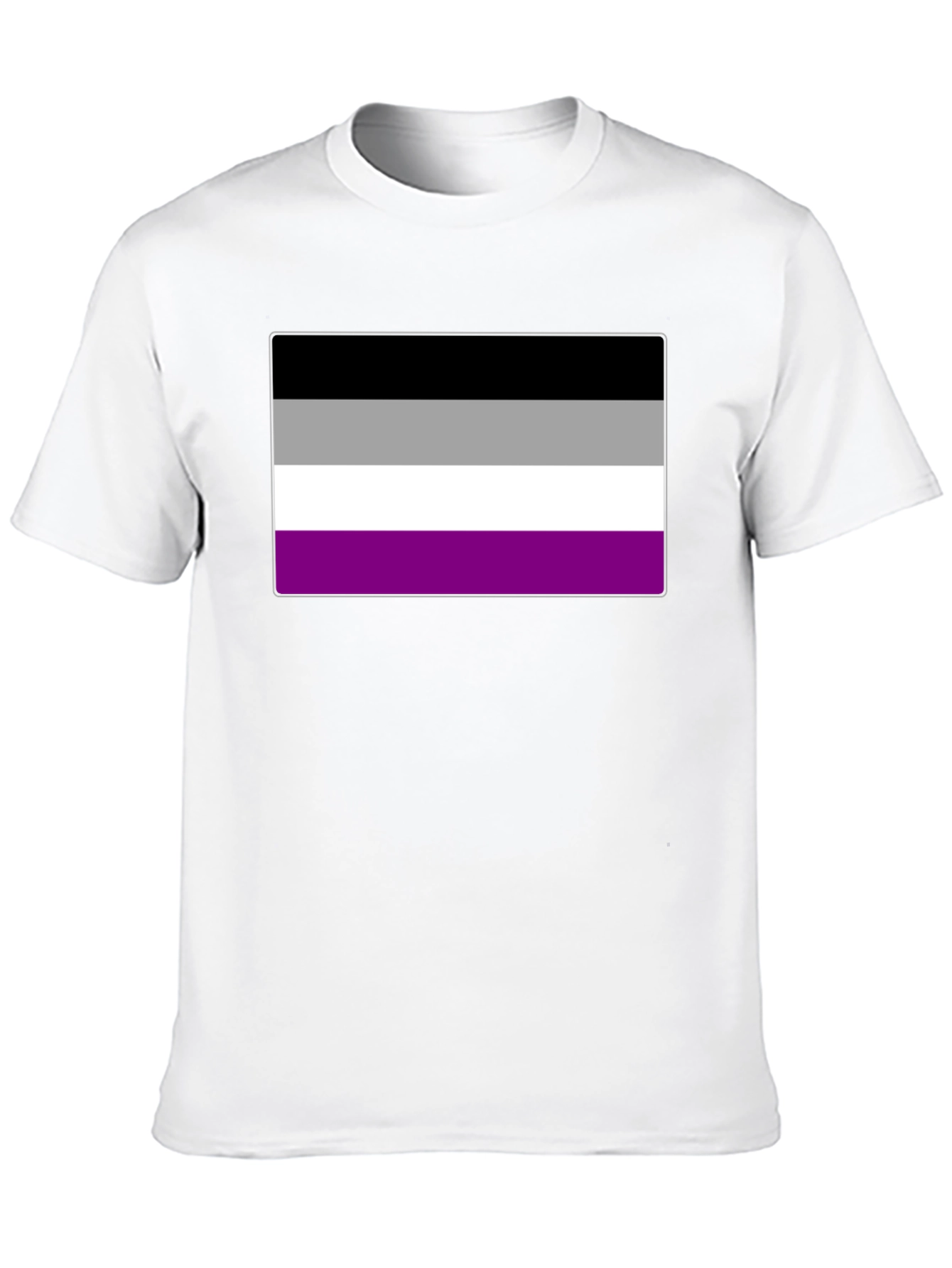 Asexual Pride Flag Graphic Tee - Black