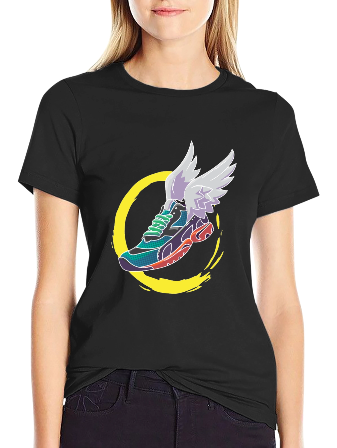 Winged Shoe Graphic T-Shirt