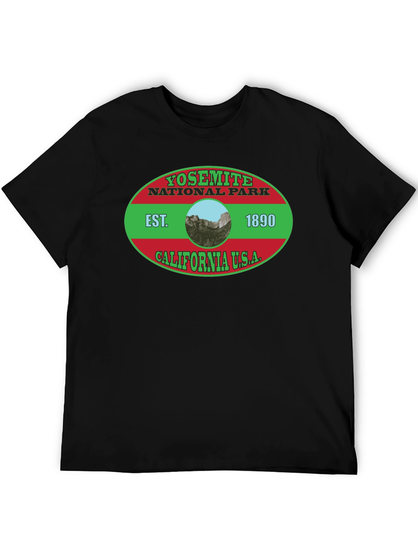 Yosemite National Park Black T-Shirt