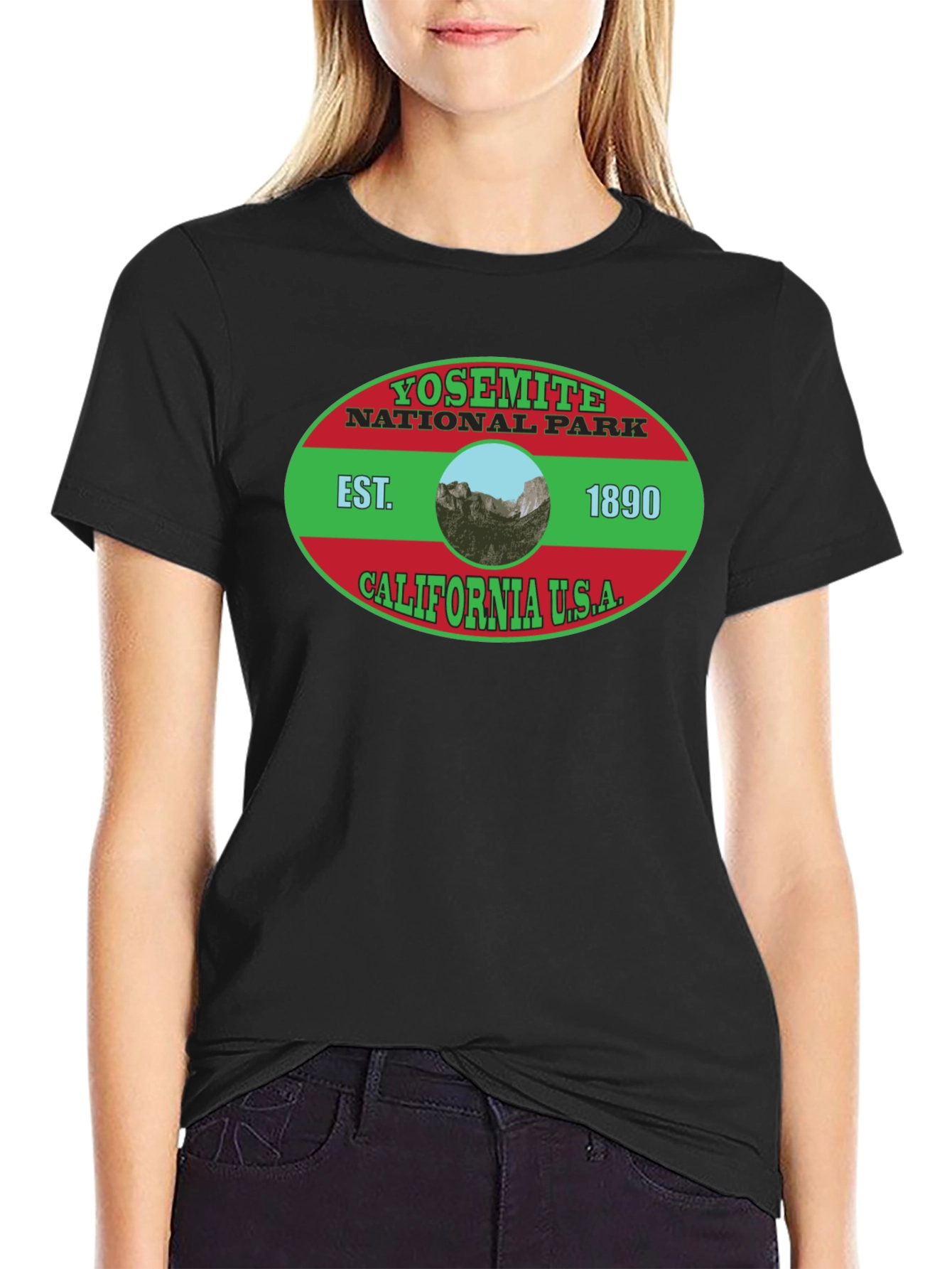 Yosemite National Park Black T-Shirt