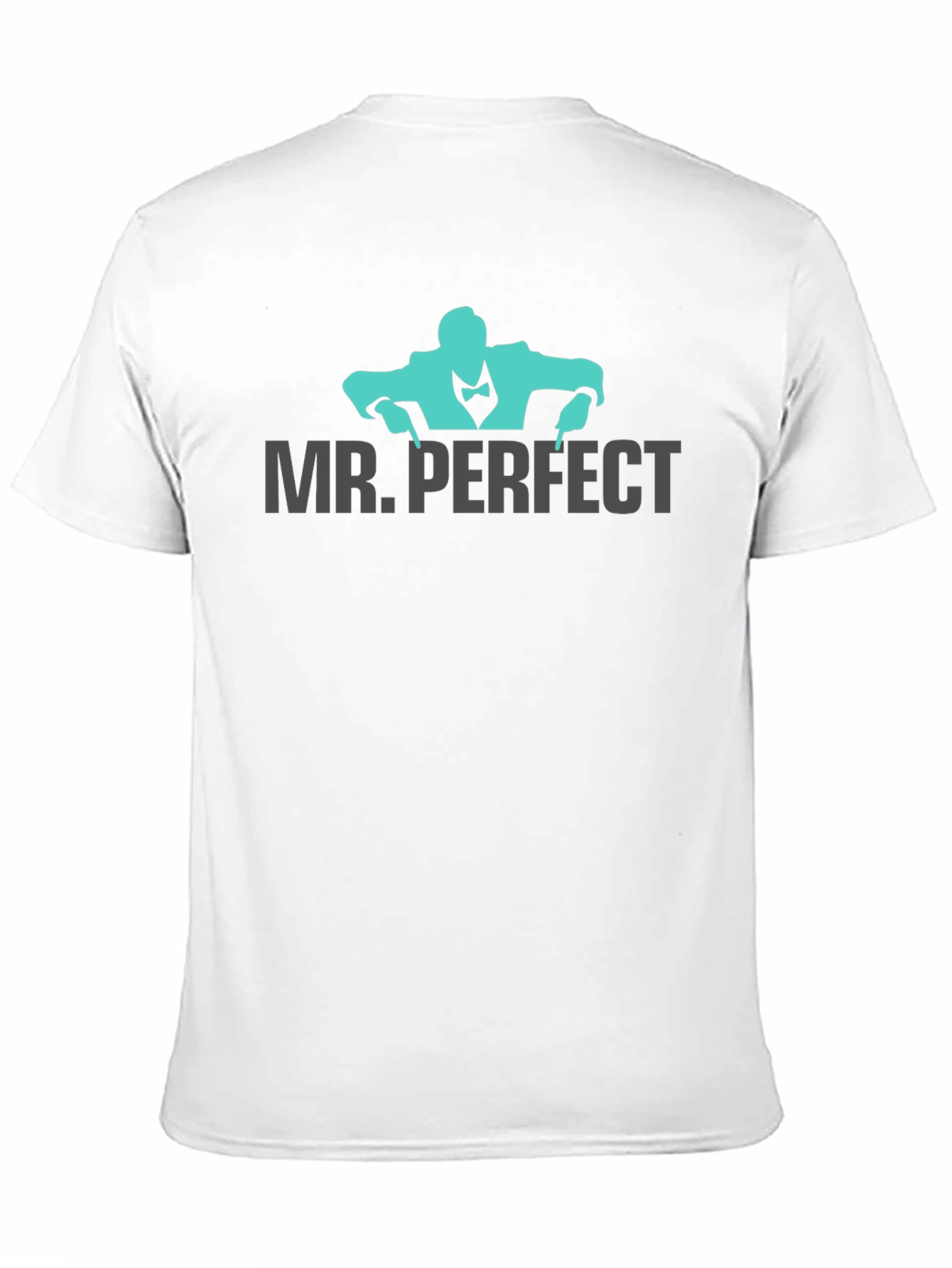 Mr. Perfect Graphic Tee - Black Cotton Blend T-Shirt