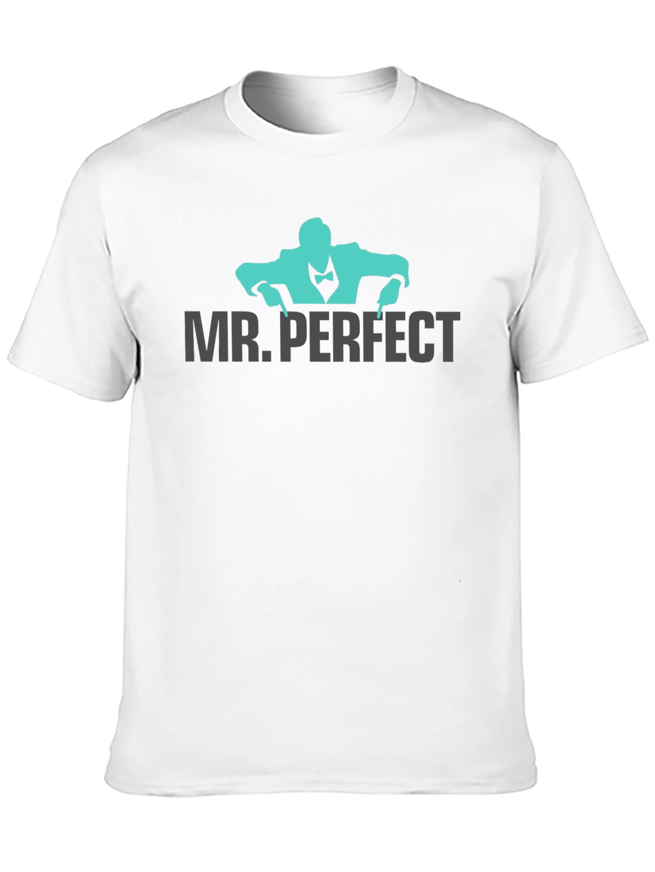 Mr. Perfect Graphic Tee - Black Cotton Blend T-Shirt