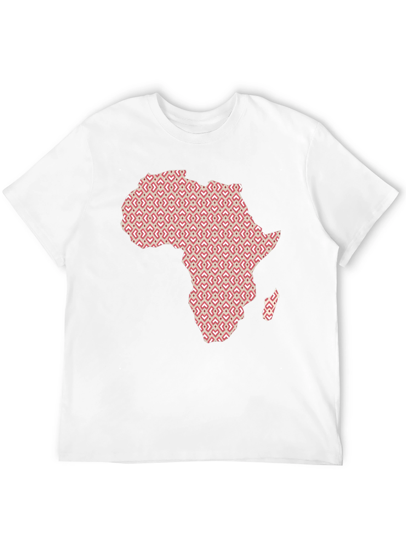 Africa Map Pattern Graphic Tee - Modern Black T-Shirt