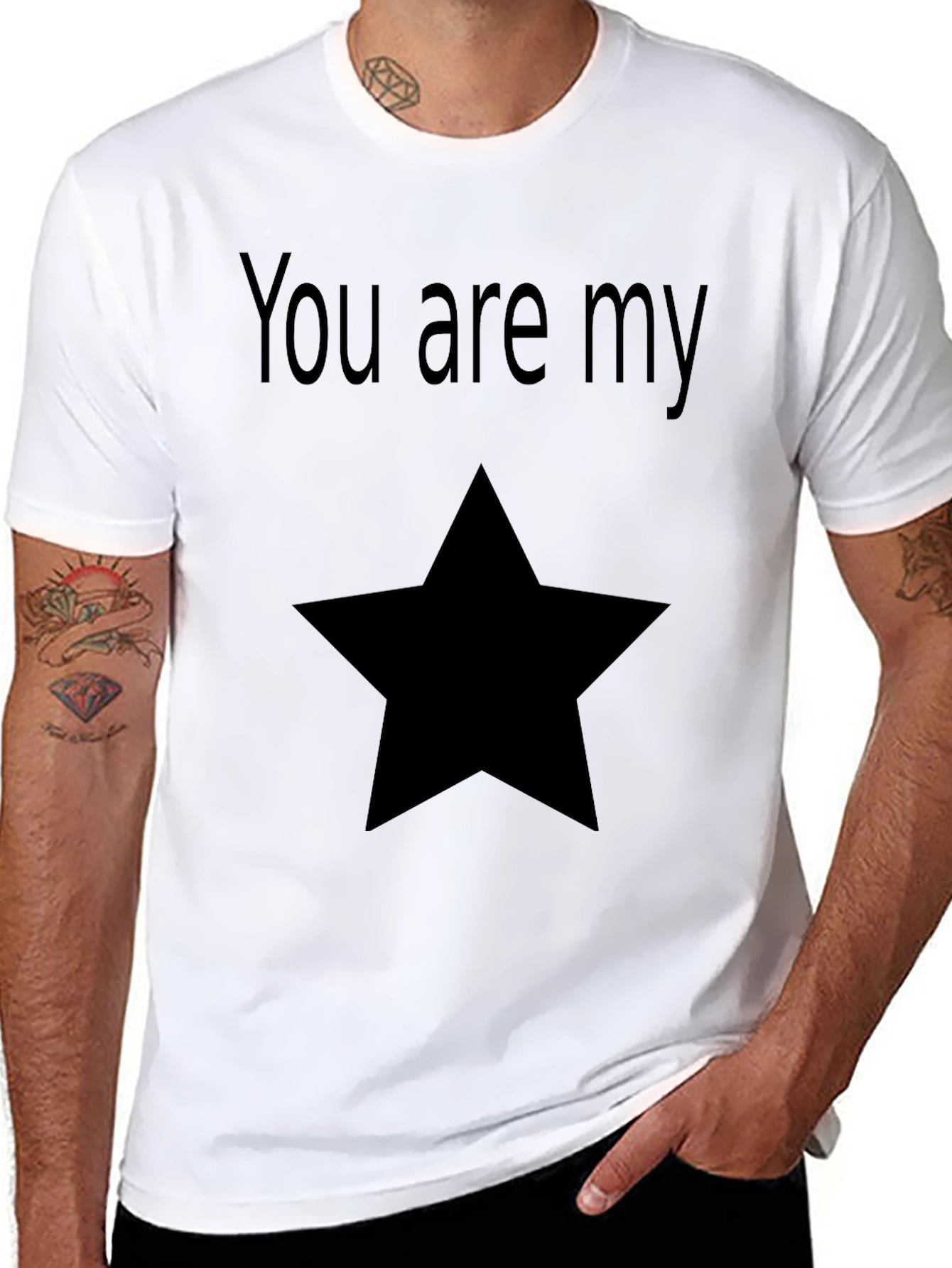You Are My Star Graphic Tee - Black