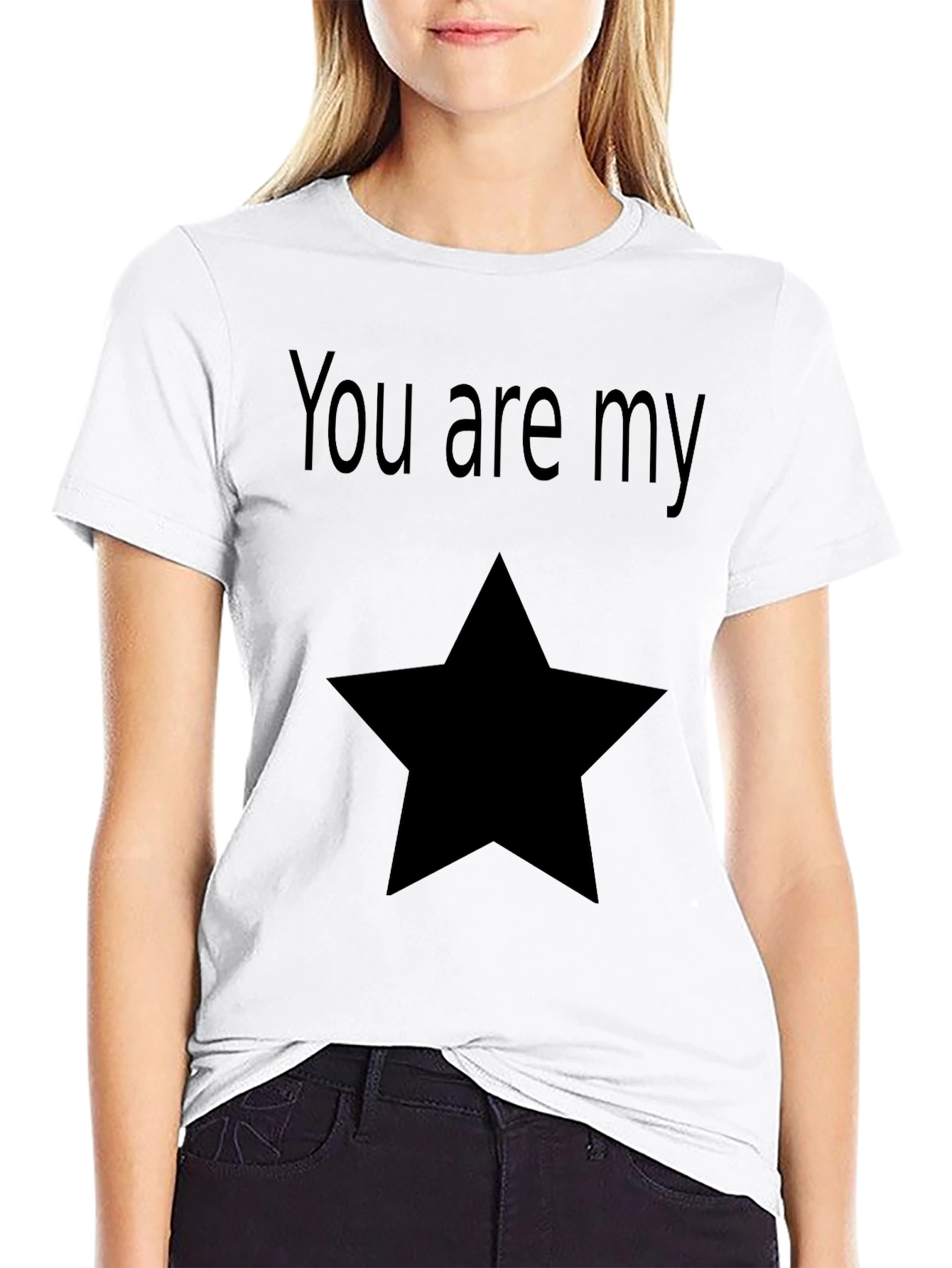 You Are My Star Graphic Tee - Black