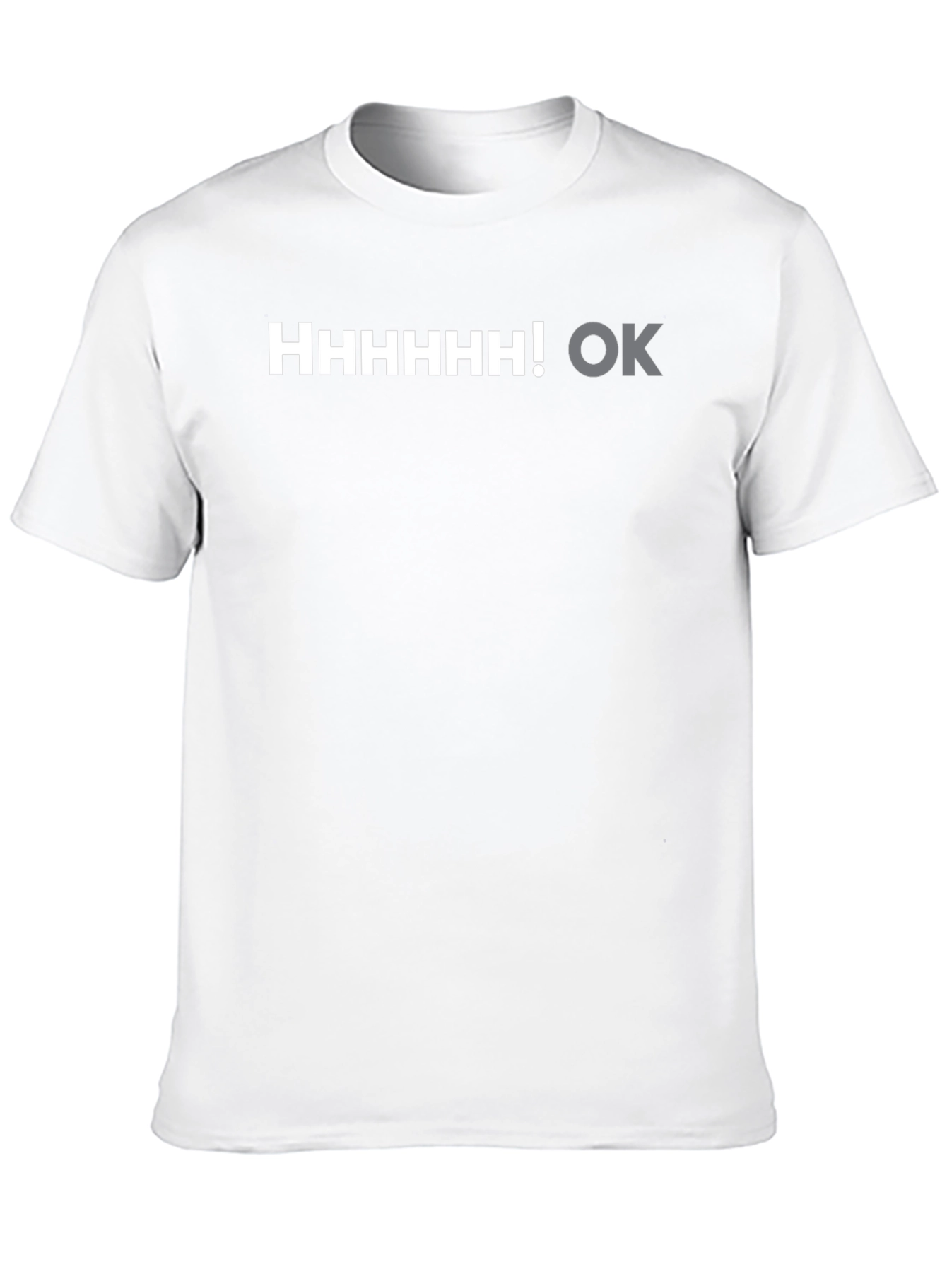 Humorous HHHHHHH! OK Graphic Tee - Black