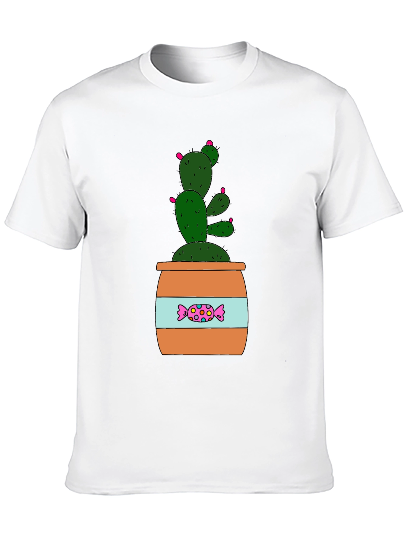 Cactus Candy Pot T-Shirt - Black Graphic Tee