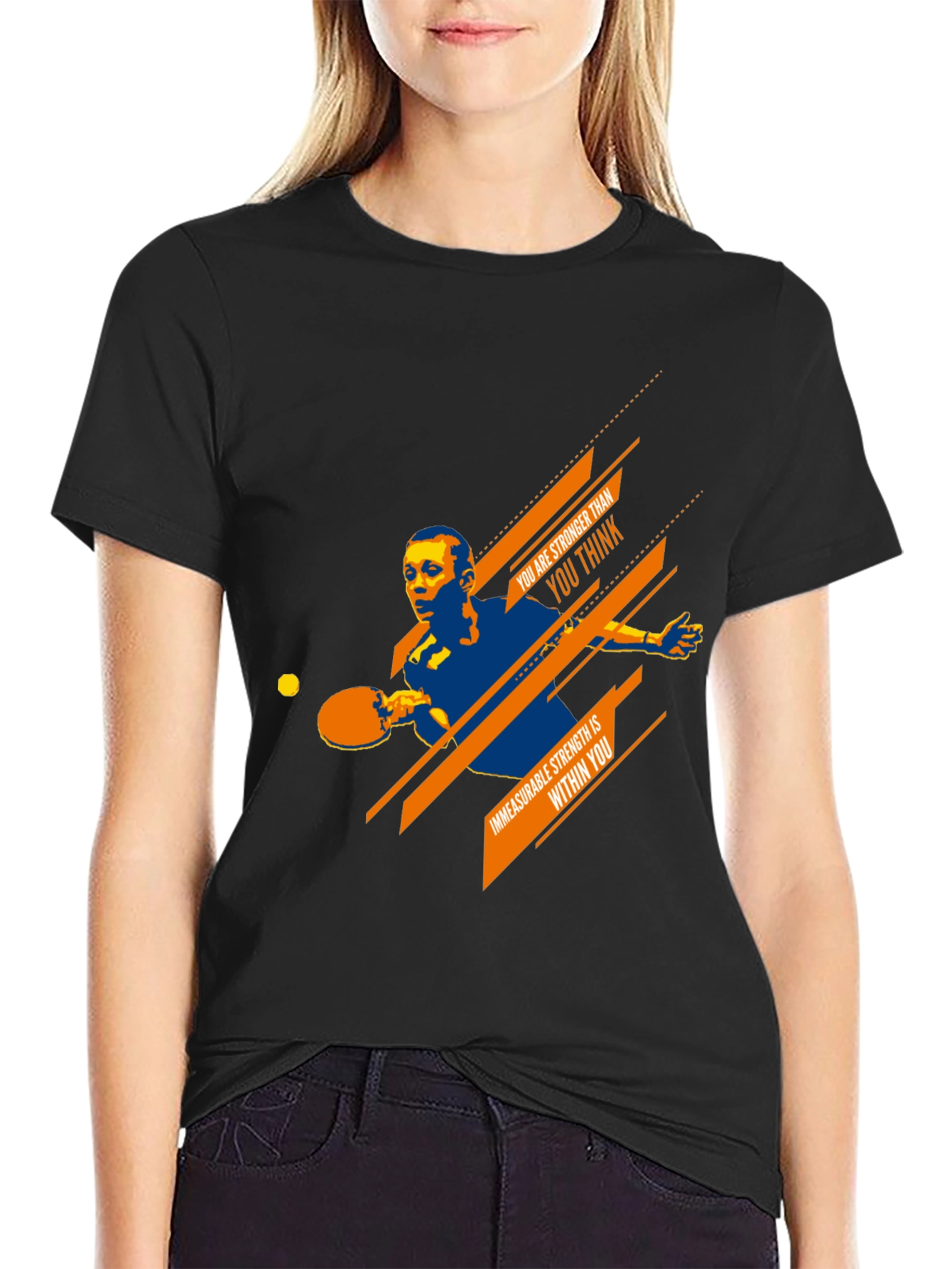 Motivational Table Tennis T-Shirt for Athletes
