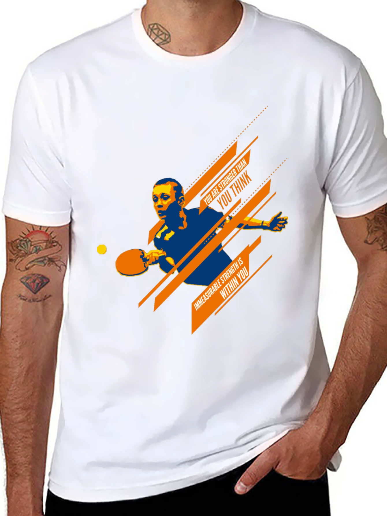 Motivational Table Tennis T-Shirt for Athletes