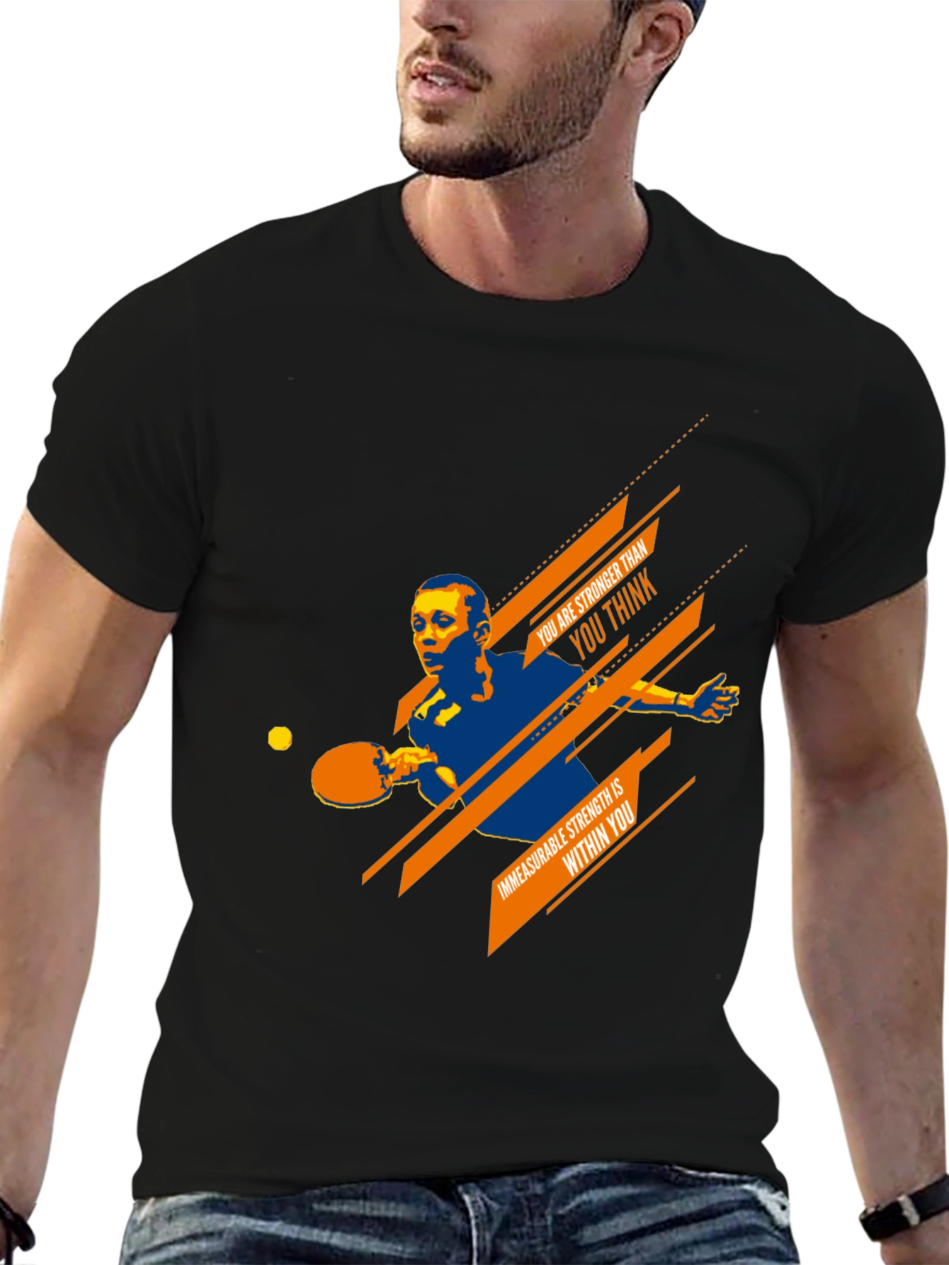Motivational Table Tennis T-Shirt for Athletes