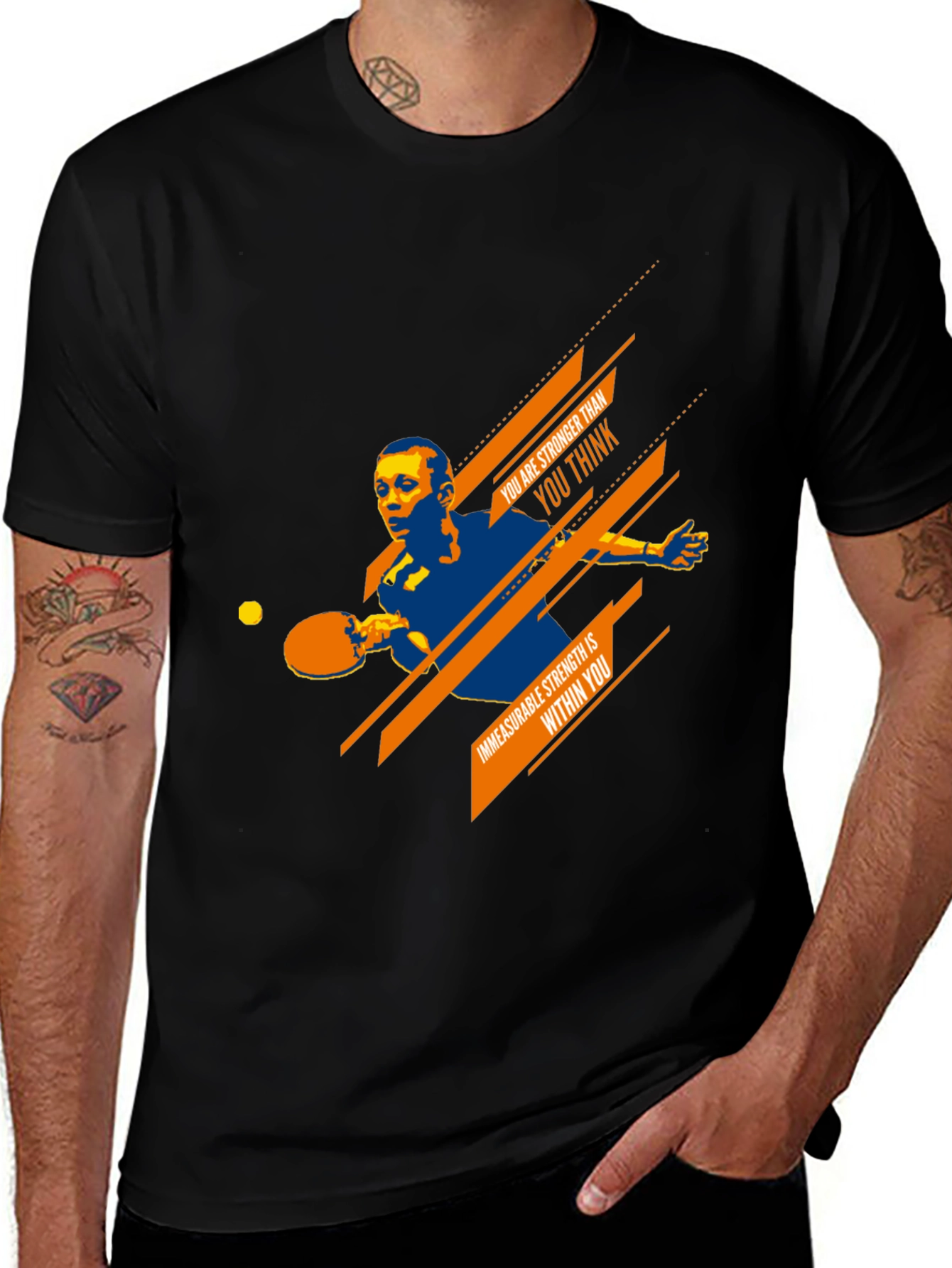Motivational Table Tennis T-Shirt for Athletes