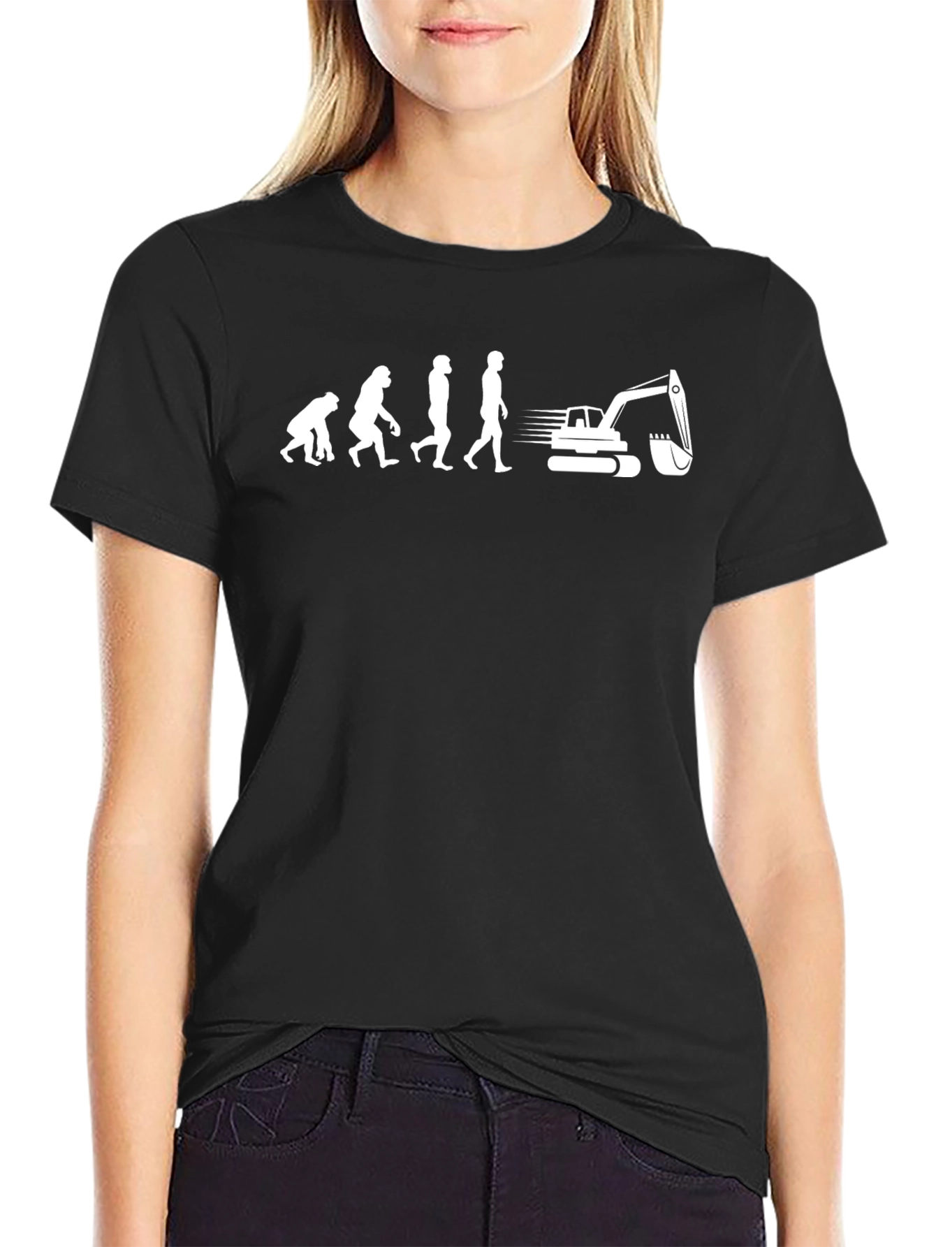 Evolution of Man Heavy Equipment T-Shirt