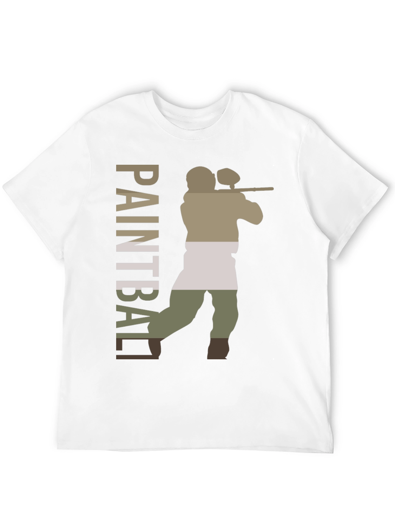 Paintball Player Graphic Tee - Black Cotton Blend