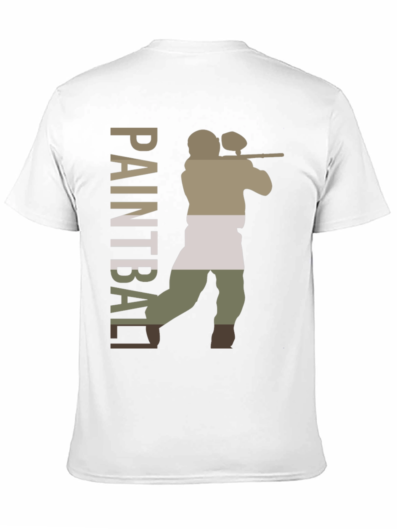 Paintball Player Graphic Tee - Black Cotton Blend
