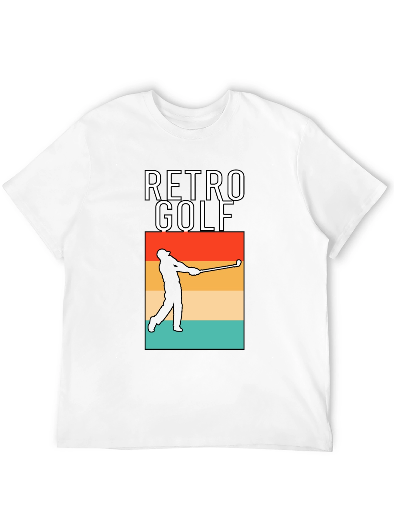 Retro Golf Tee - Stylish Golfer Silhouette T-Shirt