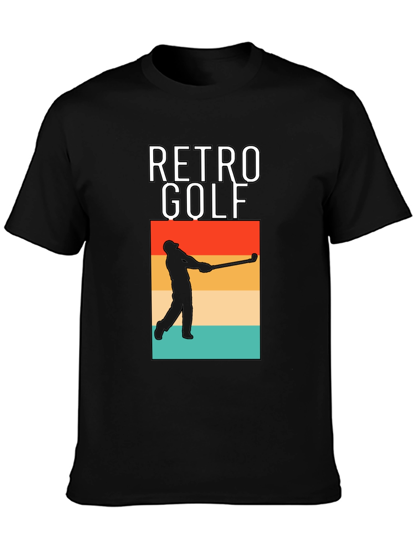 Retro Golf Tee - Stylish Golfer Silhouette T-Shirt