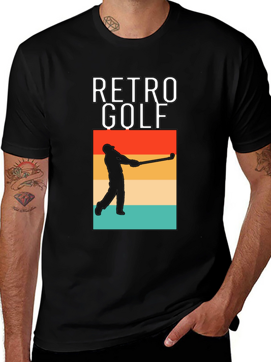 Retro Golf Tee - Stylish Golfer Silhouette T-Shirt