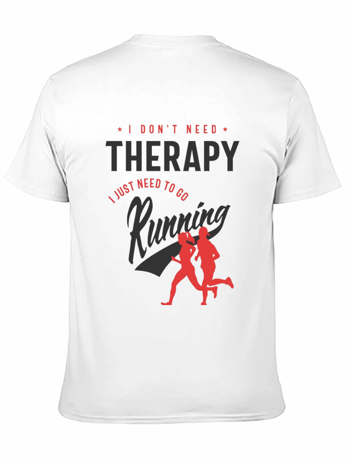 Funny Running Therapy Graphic Tee