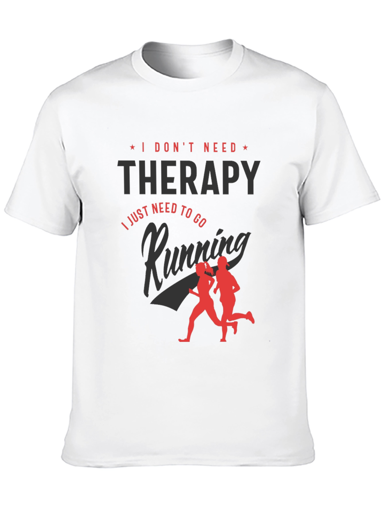 Funny Running Therapy Graphic Tee