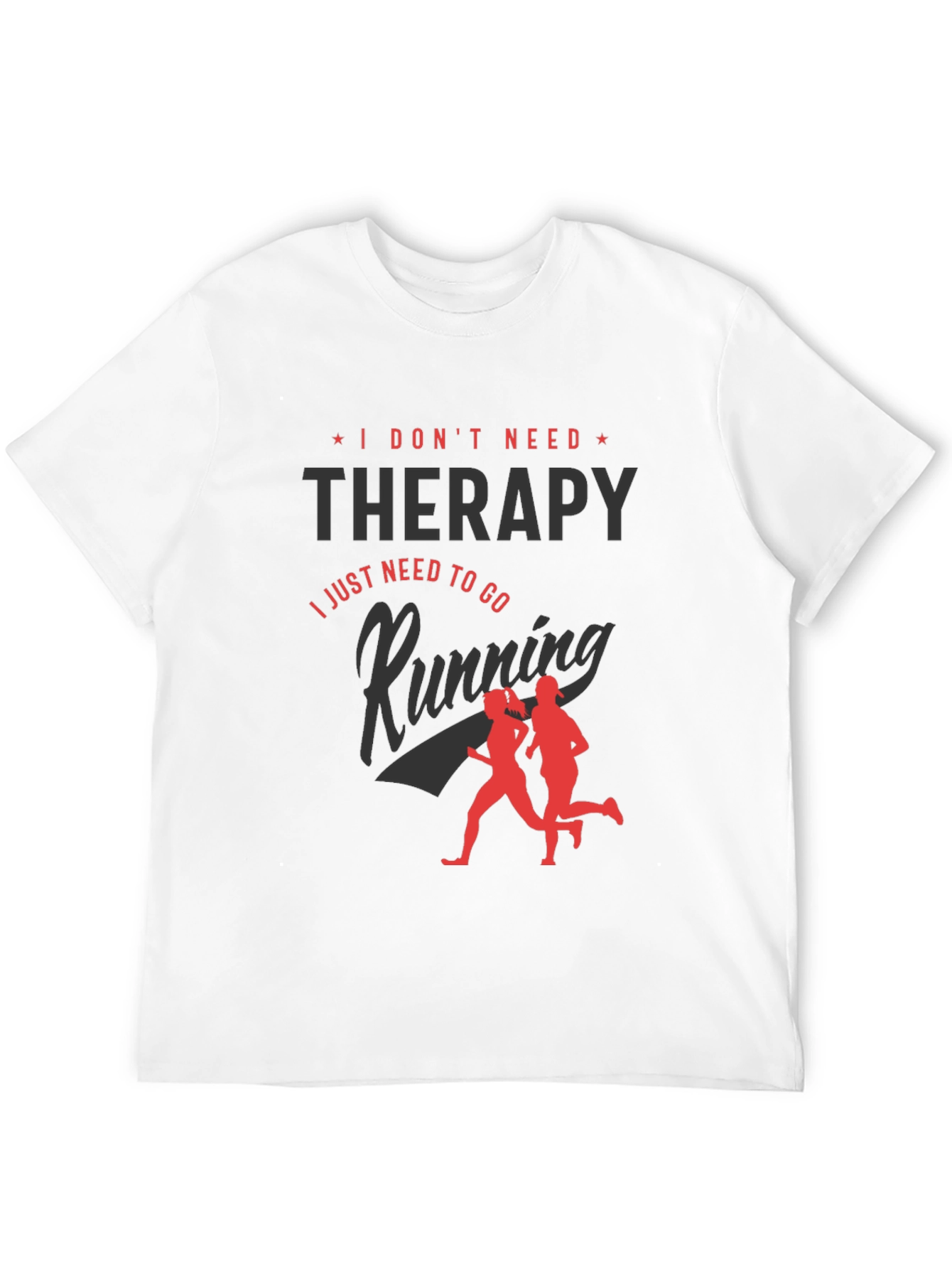 Funny Running Therapy Graphic Tee