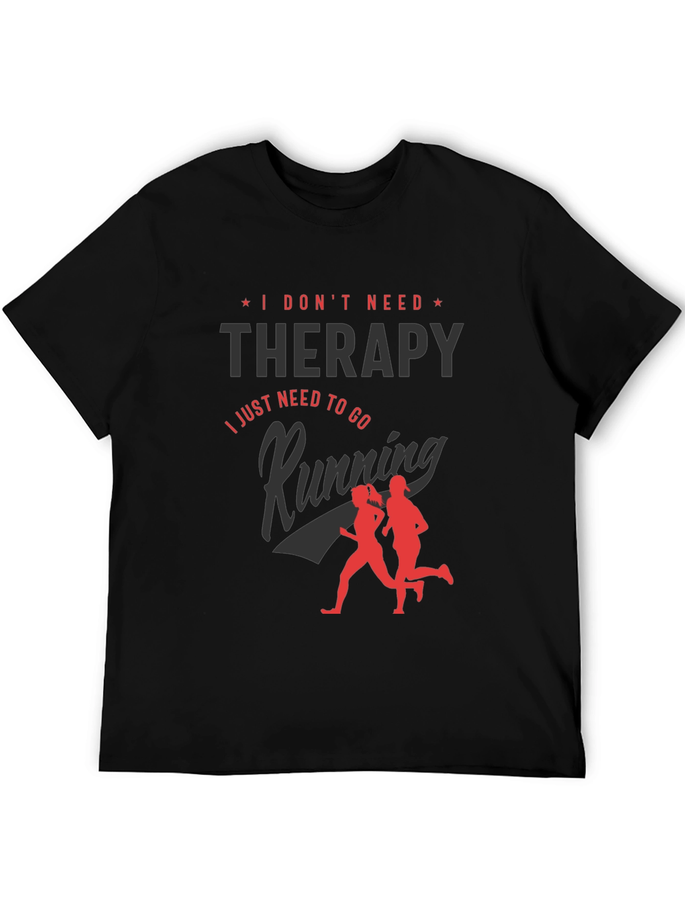 Funny Running Therapy Graphic Tee