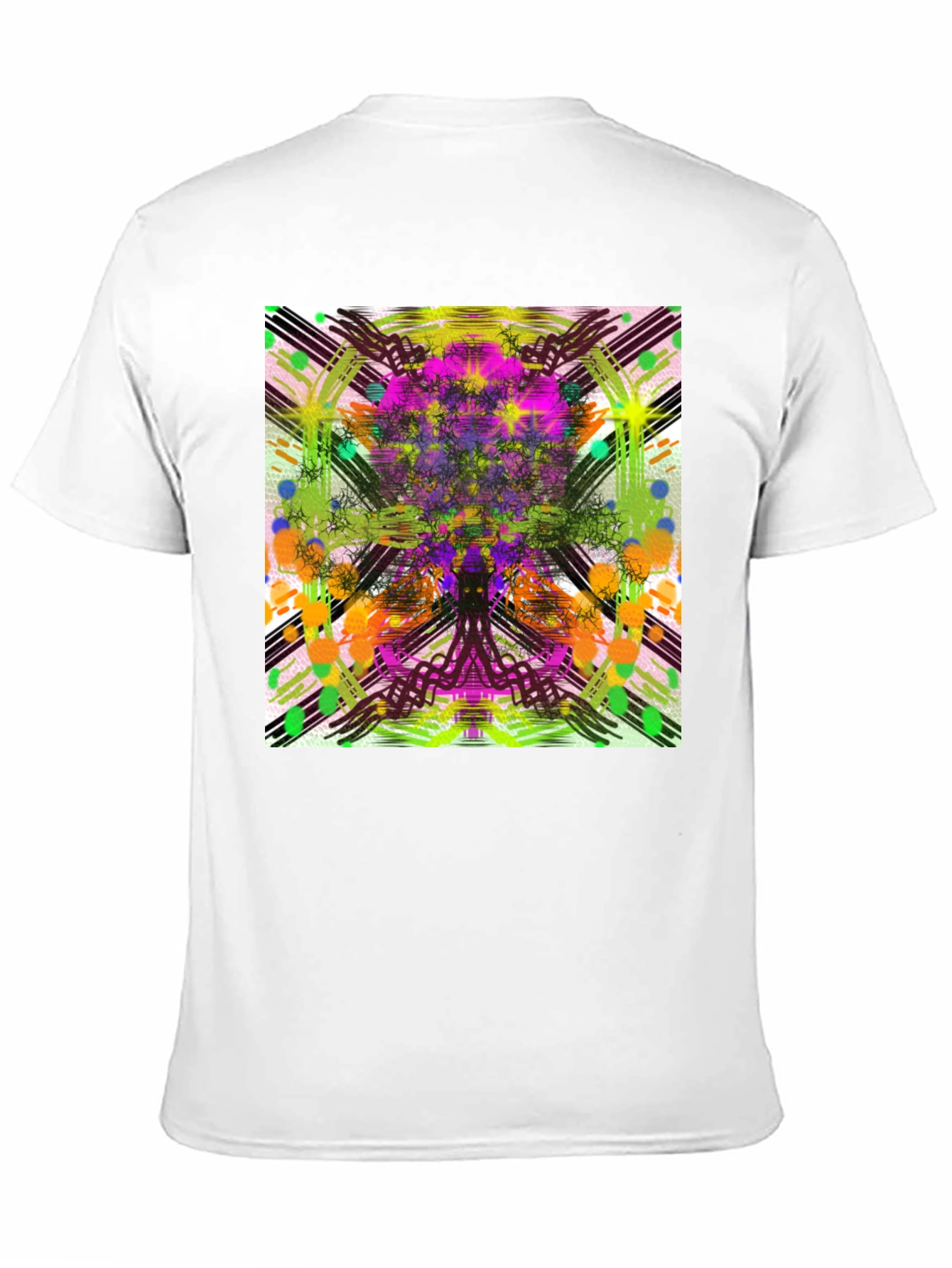 Abstract Tree Graphic Black T-Shirt