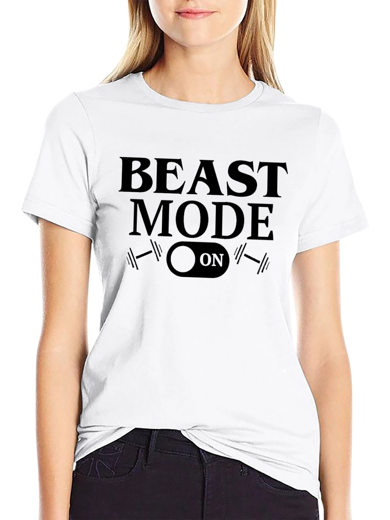 Beast Mode On Black Graphic Tee - Fitness Apparel