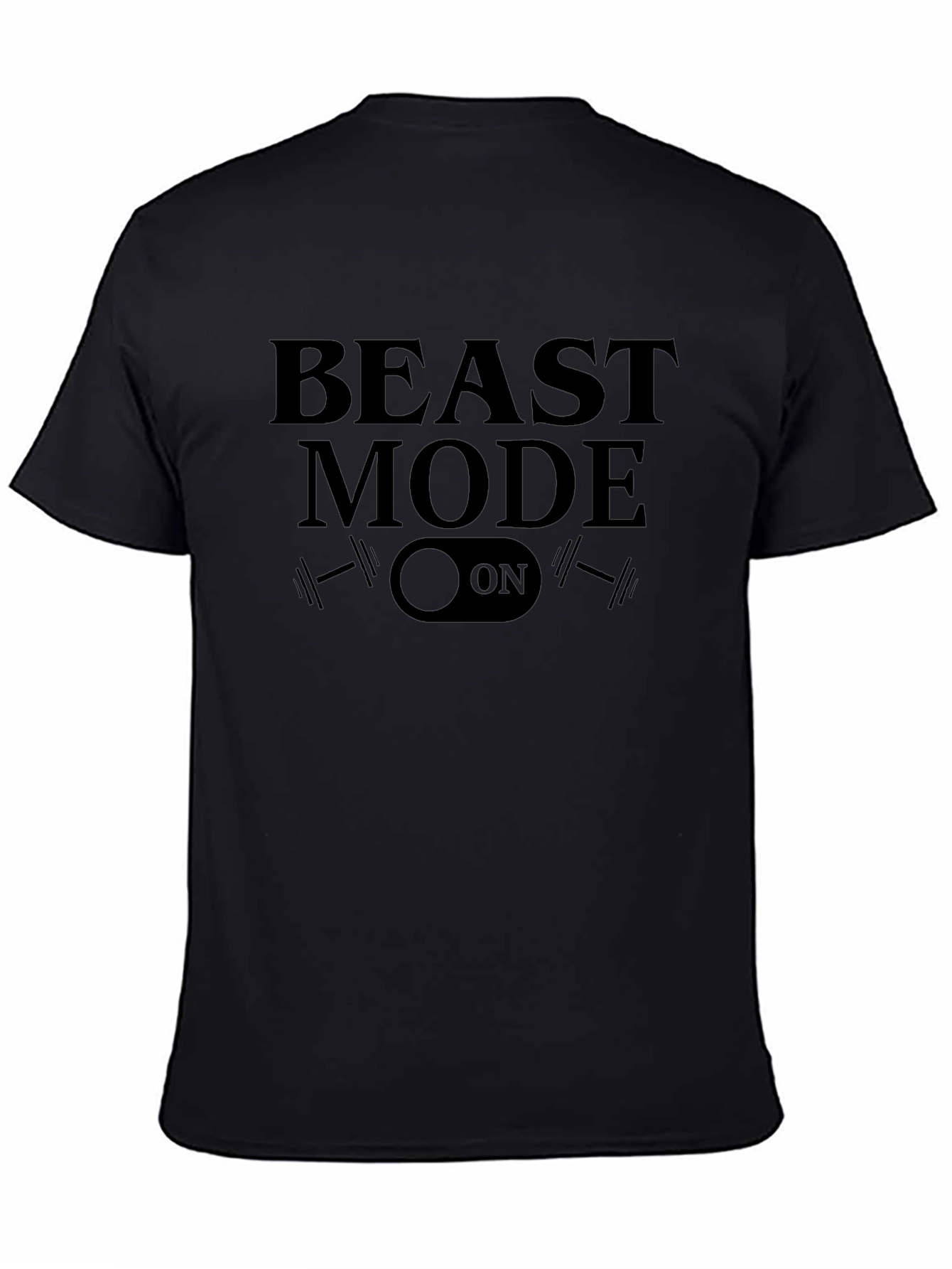 Beast Mode On Black Graphic Tee - Fitness Apparel