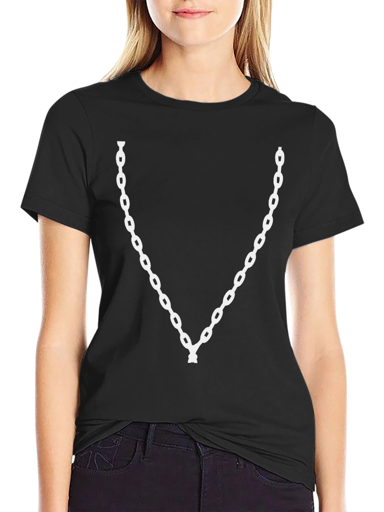 Chain Graphic Black T-Shirt