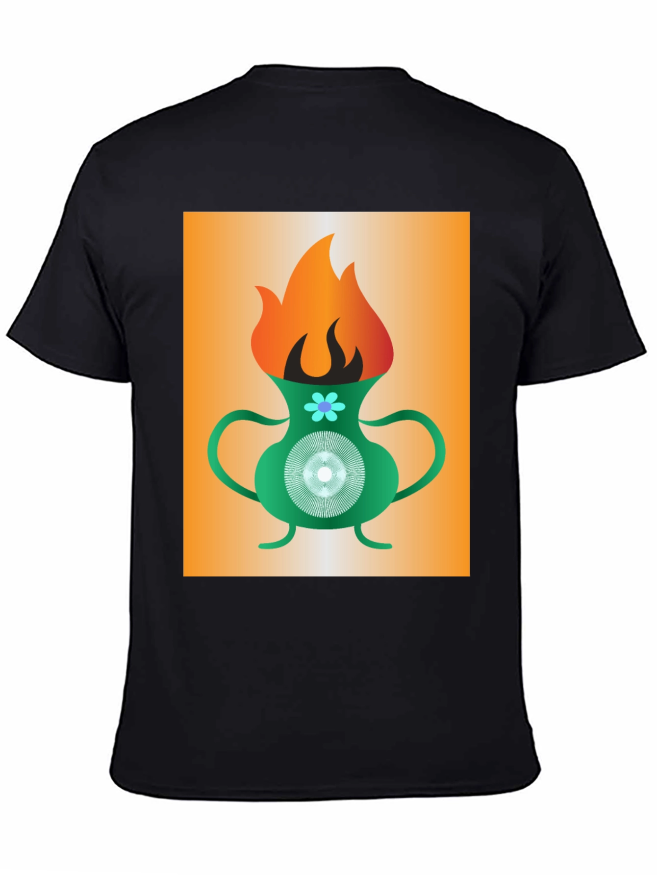Flame Vase Graphic Tee - Modern Art T-Shirt