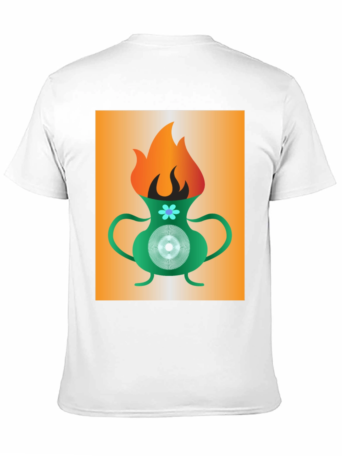 Flame Vase Graphic Tee - Modern Art T-Shirt