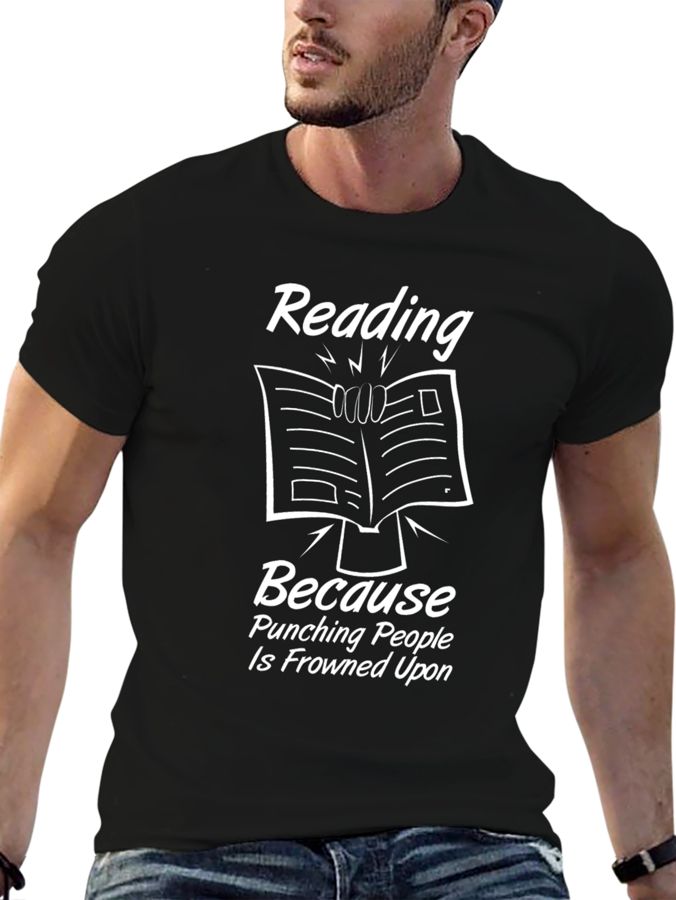 Reading Because Punching People is Frowned Upon T-Shirt