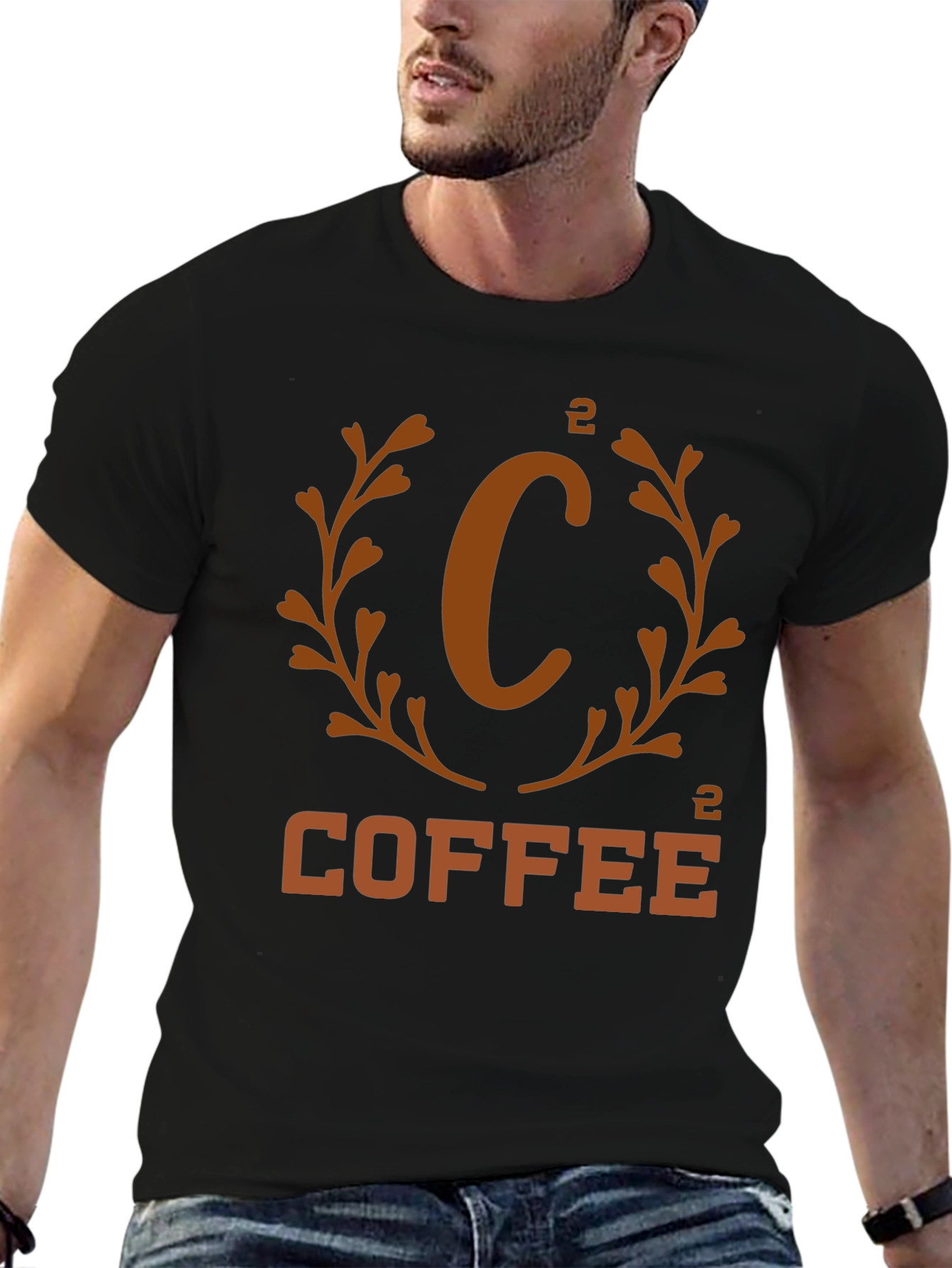 C² Coffee Graphic Tee - Black Cotton Shirt