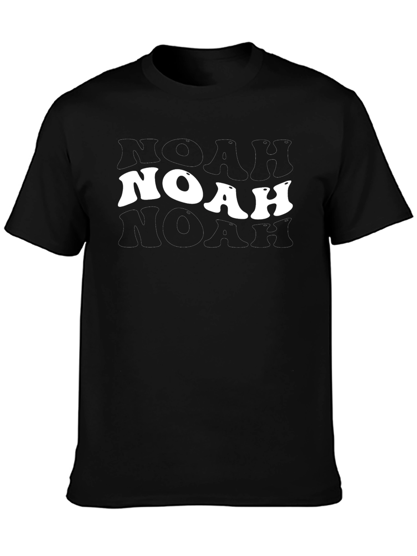 Noah Graphic Tee - Trendy Black Cotton Blend Shirt