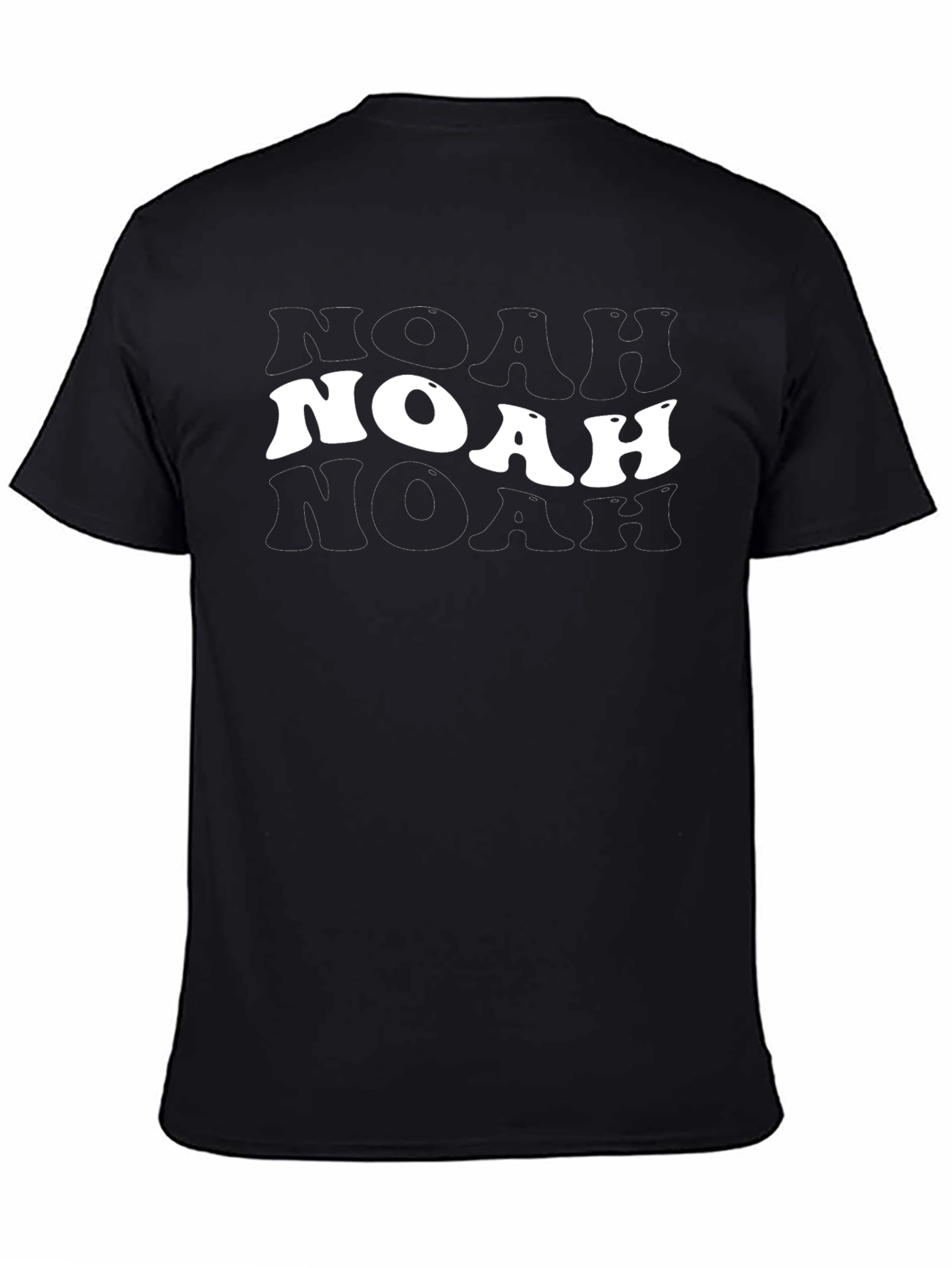 Noah Graphic Tee - Trendy Black Cotton Blend Shirt