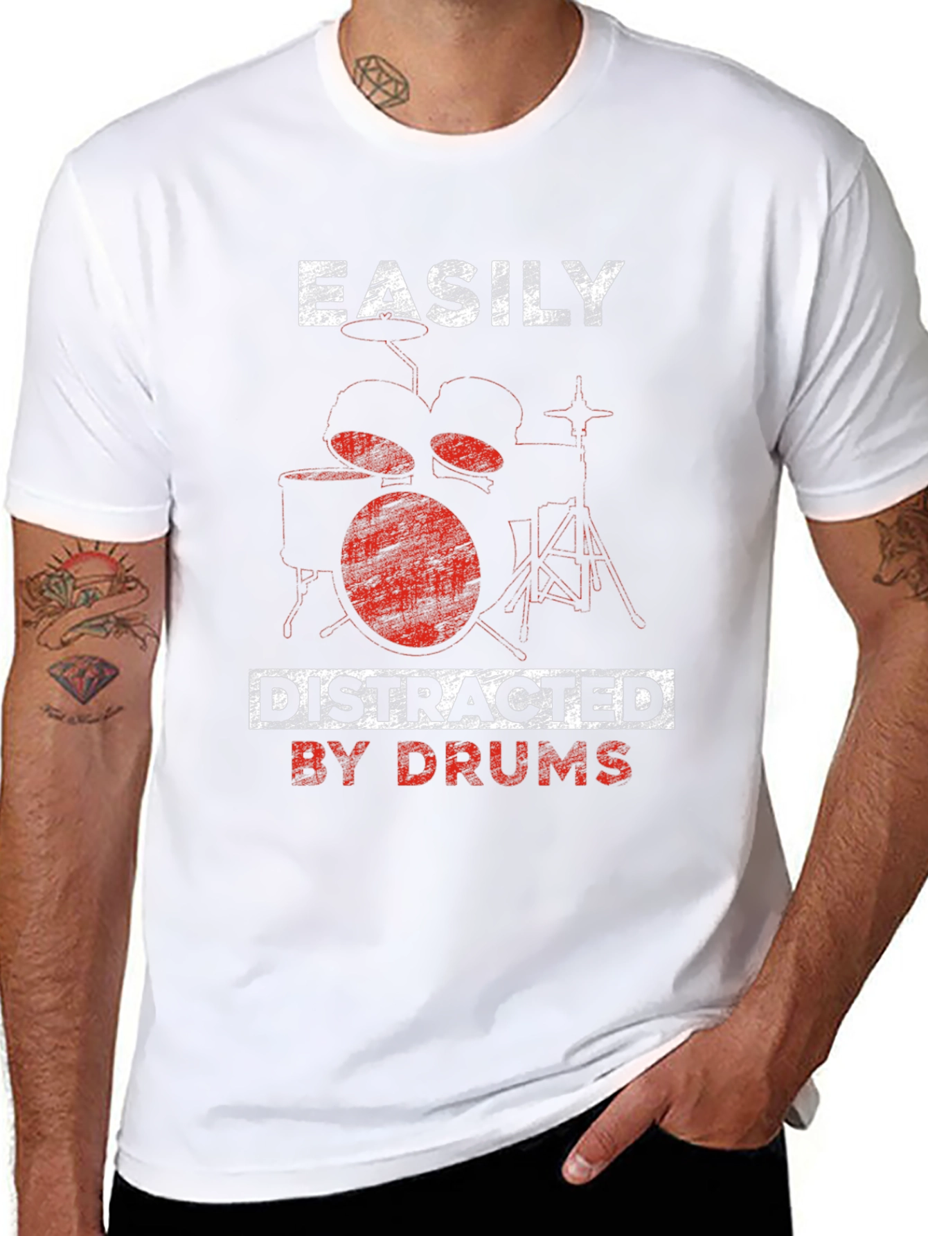 Easily Distracted By Drums Graphic Tee